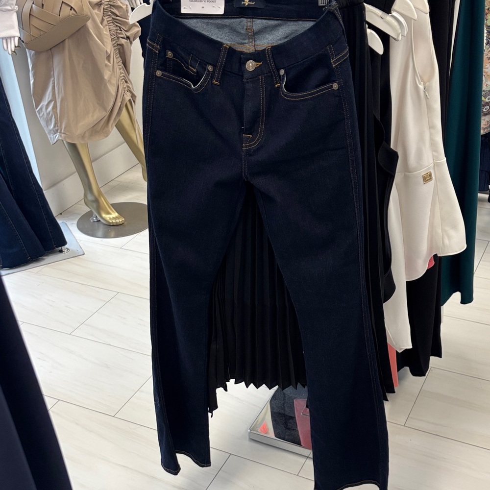 7 For All Mankind Dark Blue Women's Flare Jeans